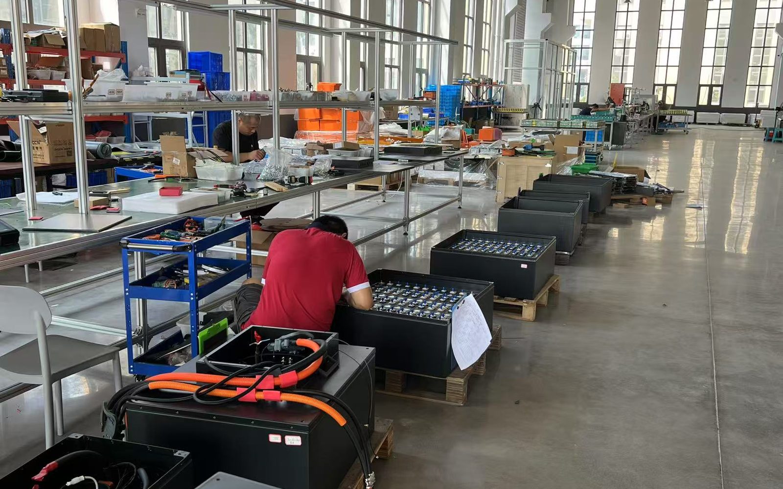 Lithium module assembly line
