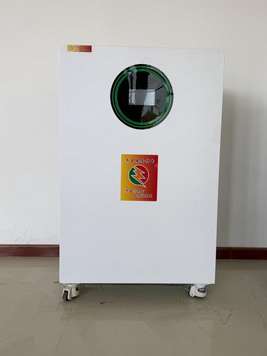 LiFePO4 storage module on a wall bracket