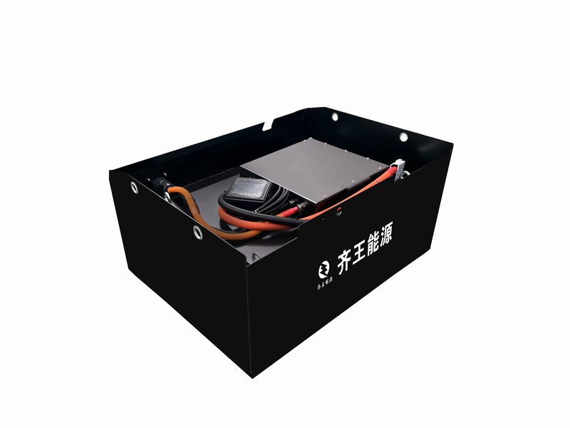 Open traction pack showing the cell bay