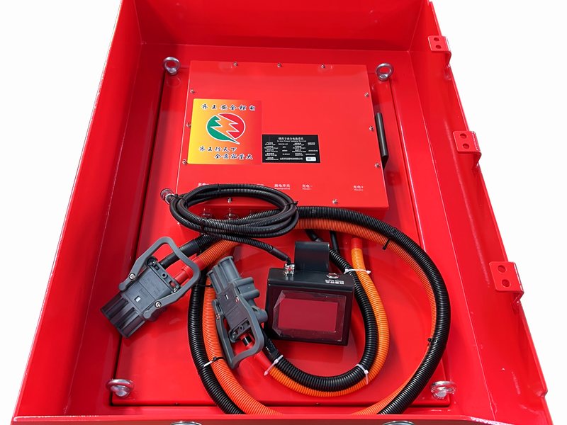 Open traction pack showing the BMS