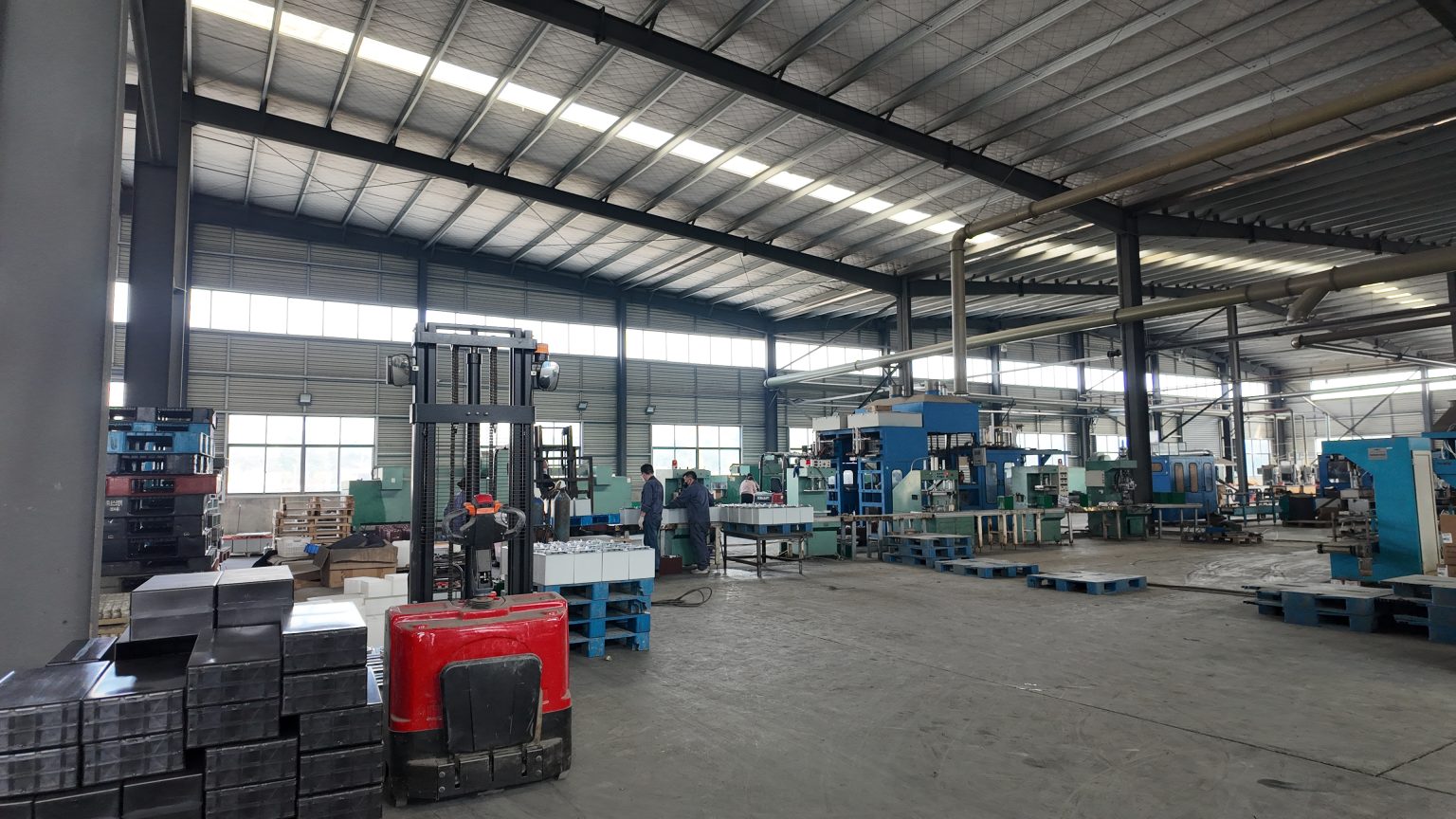 Lead-acid battery production workshop